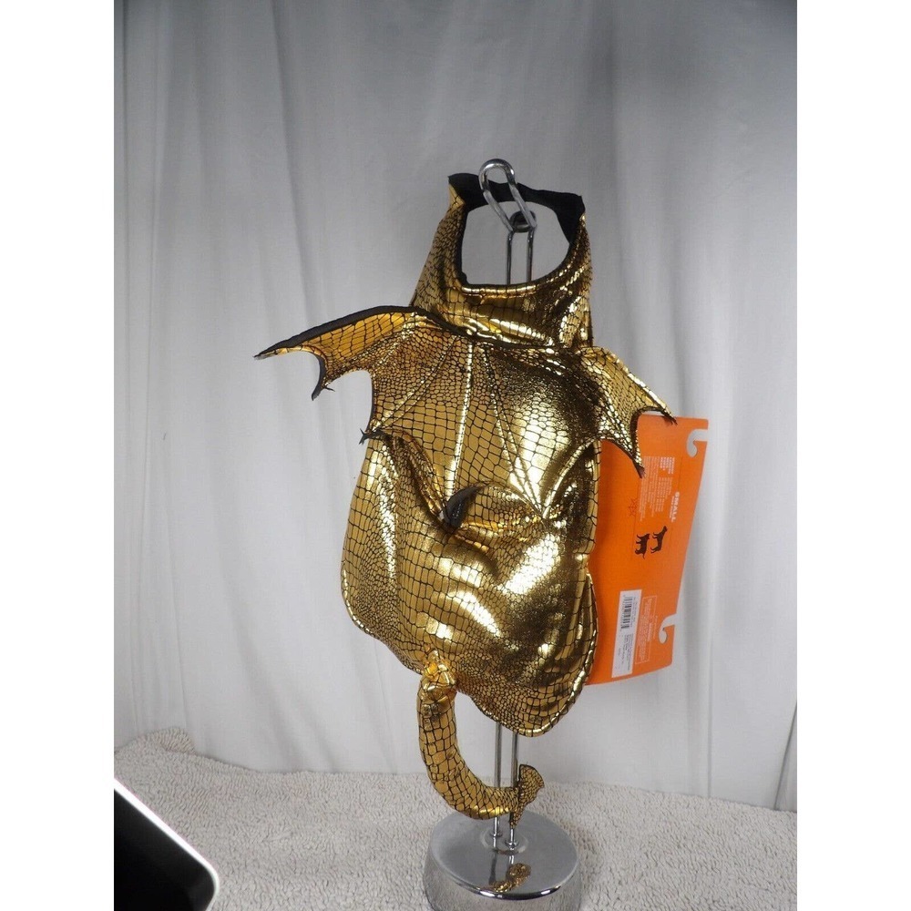 Target Metallic Gold Dragon Costume Outfit For Pets Only Size Small